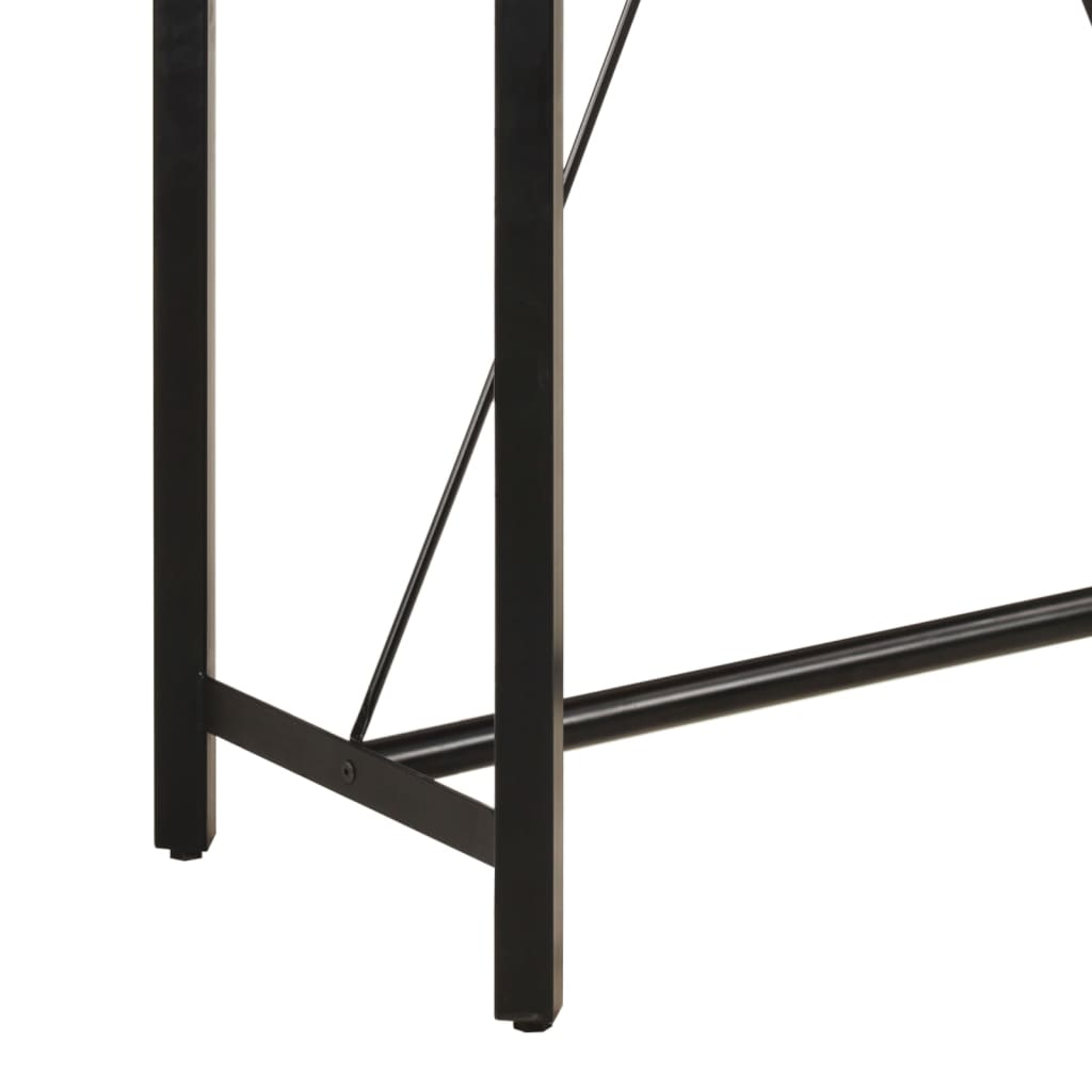 vidaXL Bar Table 150x70x107 cm Solid Wood Mango and Iron 6