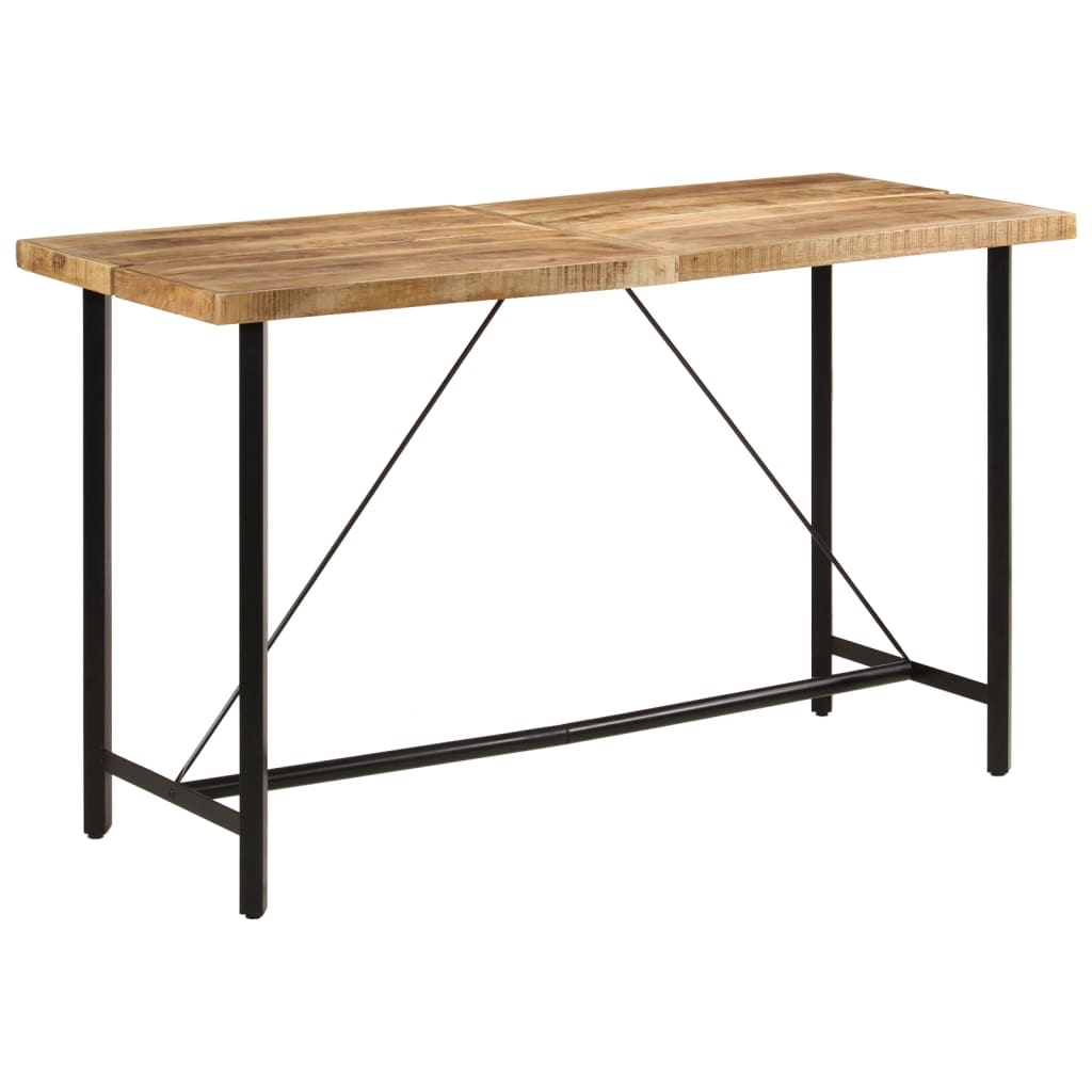 vidaXL Bar Table 180x70x107 cm Solid Wood Mango and Iron 1
