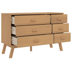 Drawer Cabinet "OLDEN" Solid Wood Pine Brown