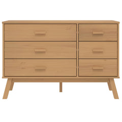 Drawer Cabinet "OLDEN" Solid Wood Pine Brown