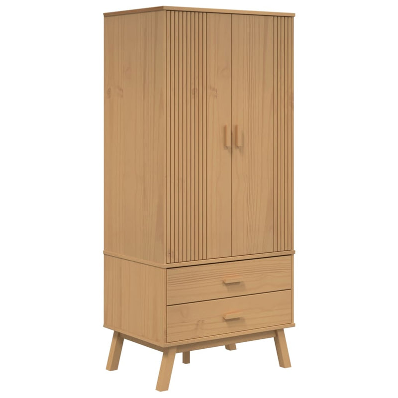 Wardrobe OLDEN Brown 76.5x53x172 cm Solid Wood Pine