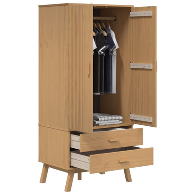 Wardrobe OLDEN Brown 76.5x53x172 cm Solid Wood Pine