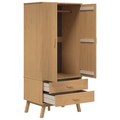 Wardrobe OLDEN Brown 76.5x53x172 cm Solid Wood Pine