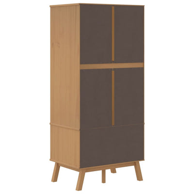 Wardrobe OLDEN Grey and Brown 76.5x53x172 cm Solid Wood Pine