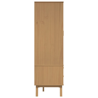 Wardrobe OLDEN White and Brown 76.5x53x172 cm Solid Wood Pine