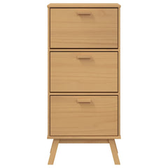 vidaXL Shoe Cabinet OLDEN Brown 55x35x120cm Solid Wood Pine 6