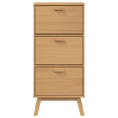 Shoe Cabinet OLDEN Brown 55x35x120cm Solid Wood Pine