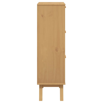 Shoe Cabinet OLDEN Brown 55x35x120cm Solid Wood Pine