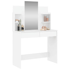 vidaXL Dressing Table with Mirror White 96x39x142 cm 3
