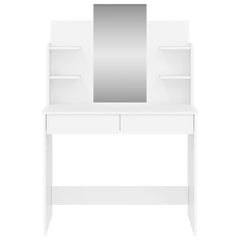 vidaXL Dressing Table with Mirror White 96x39x142 cm 4