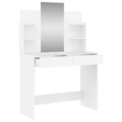 vidaXL Dressing Table with Mirror White 96x39x142 cm 5