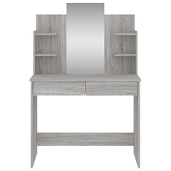 vidaXL Dressing Table with Mirror Grey Sonoma 96x39x142 cm 4