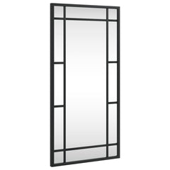 vidaXL Wall Mirror Black 30x60 cm Rectangle Iron 2