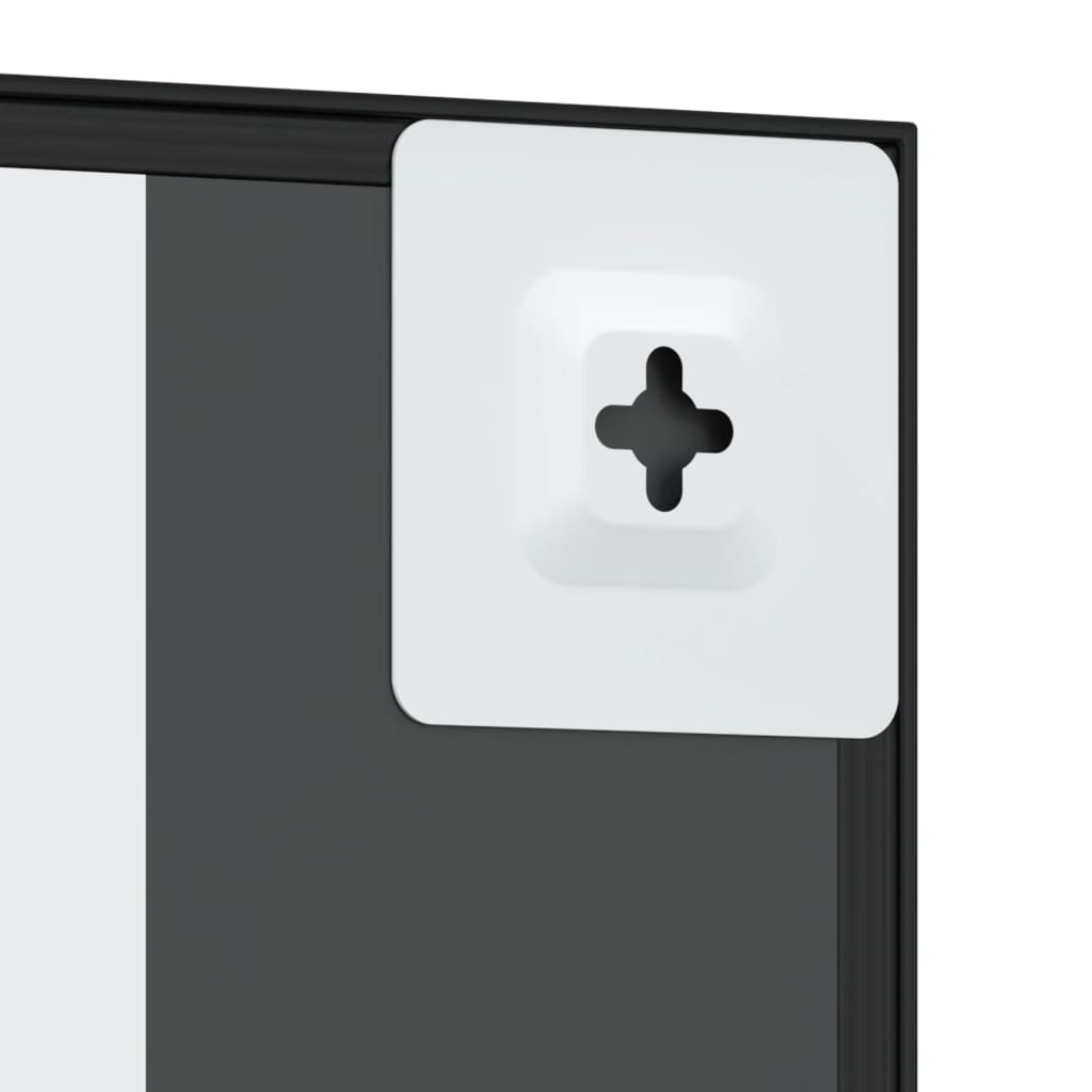 vidaXL Wall Mirror Black 30x60 cm Rectangle Iron 6