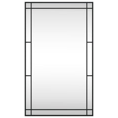 vidaXL Wall Mirror Black 60x100 cm Rectangle Iron 3