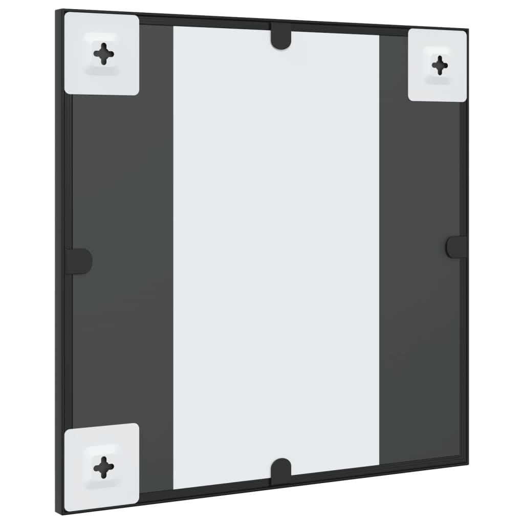 vidaXL Wall Mirror Black 40x40 cm Square Iron 5