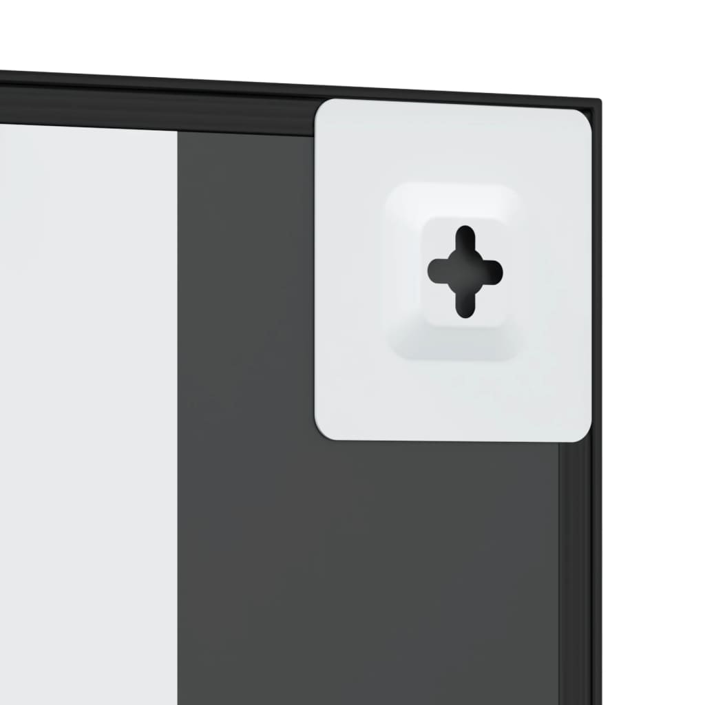 vidaXL Wall Mirror Black 40x40 cm Square Iron 6