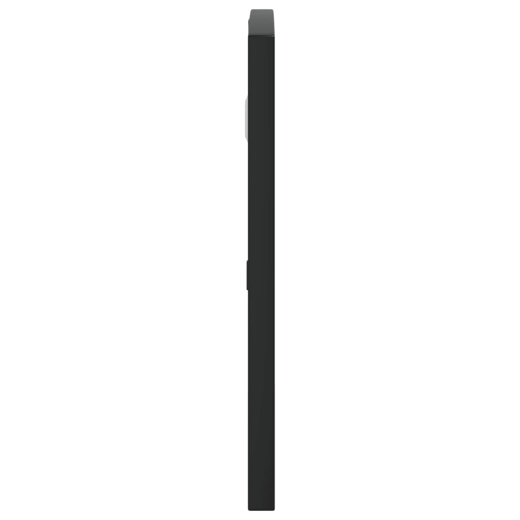 vidaXL Wall Mirror Black 60x30 cm Arch Iron 4
