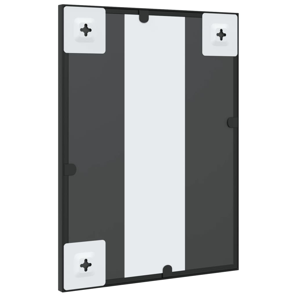 vidaXL Wall Mirror Black 30x40 cm Rectangle Iron 5