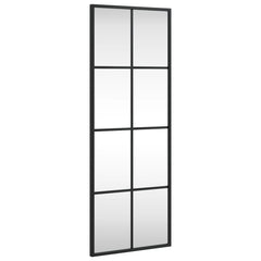 vidaXL Wall Mirror Black 30x80 cm Rectangle Iron 2
