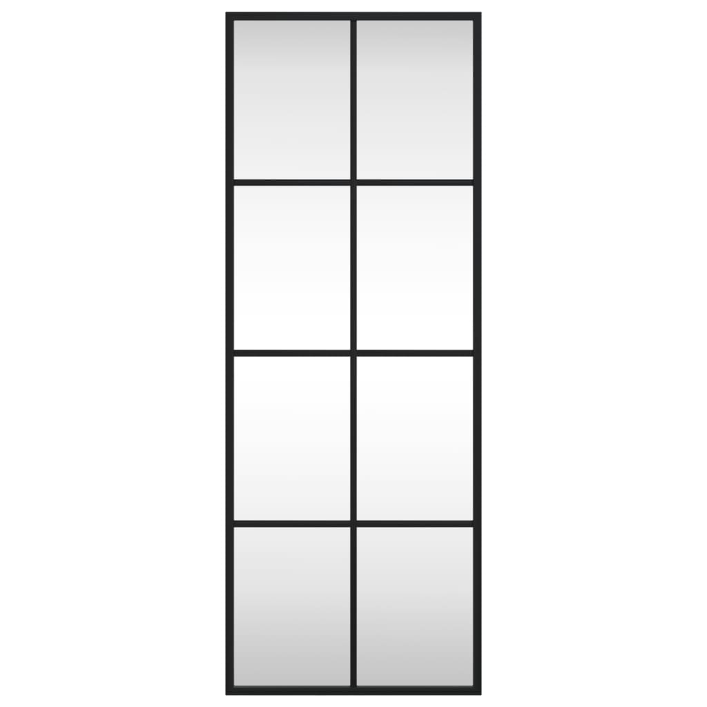 vidaXL Wall Mirror Black 30x80 cm Rectangle Iron 3