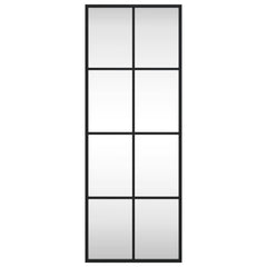 vidaXL Wall Mirror Black 30x80 cm Rectangle Iron 3