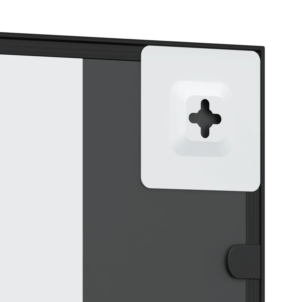vidaXL Wall Mirror Black 30x80 cm Rectangle Iron 6