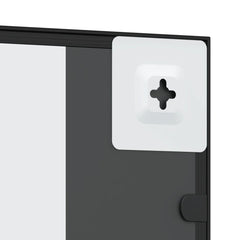 vidaXL Wall Mirror Black 30x80 cm Rectangle Iron 6