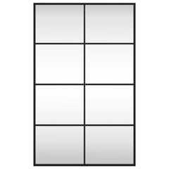 vidaXL Wall Mirror Black 50x80 cm Rectangle Iron 3