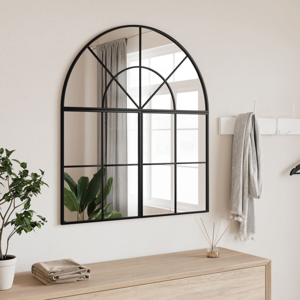 Wall Mirror Black Arch Iron 80 cm 40 cm