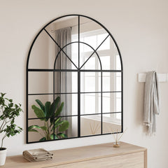 Wall Mirror Black Arch Iron 100 cm 50 cm