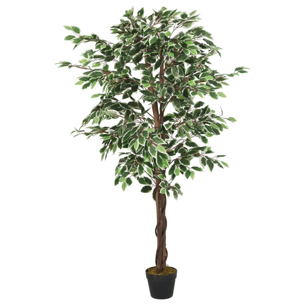 vidaXL Artificial Ficus Tree 378 Leaves 80 cm Green 2