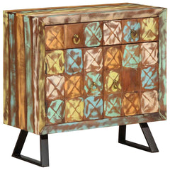 vidaXL Drawer Cabinet Multicolour 70x35x70 cm Solid Wood Reclaimed 4