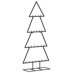 vidaXL Metal Christmas Tree | Black | Powder-coated steel | Medium | Hooks 2