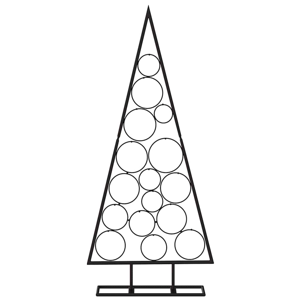 vidaXL Metal Christmas Tree for Decoration Black 125 cm 3
