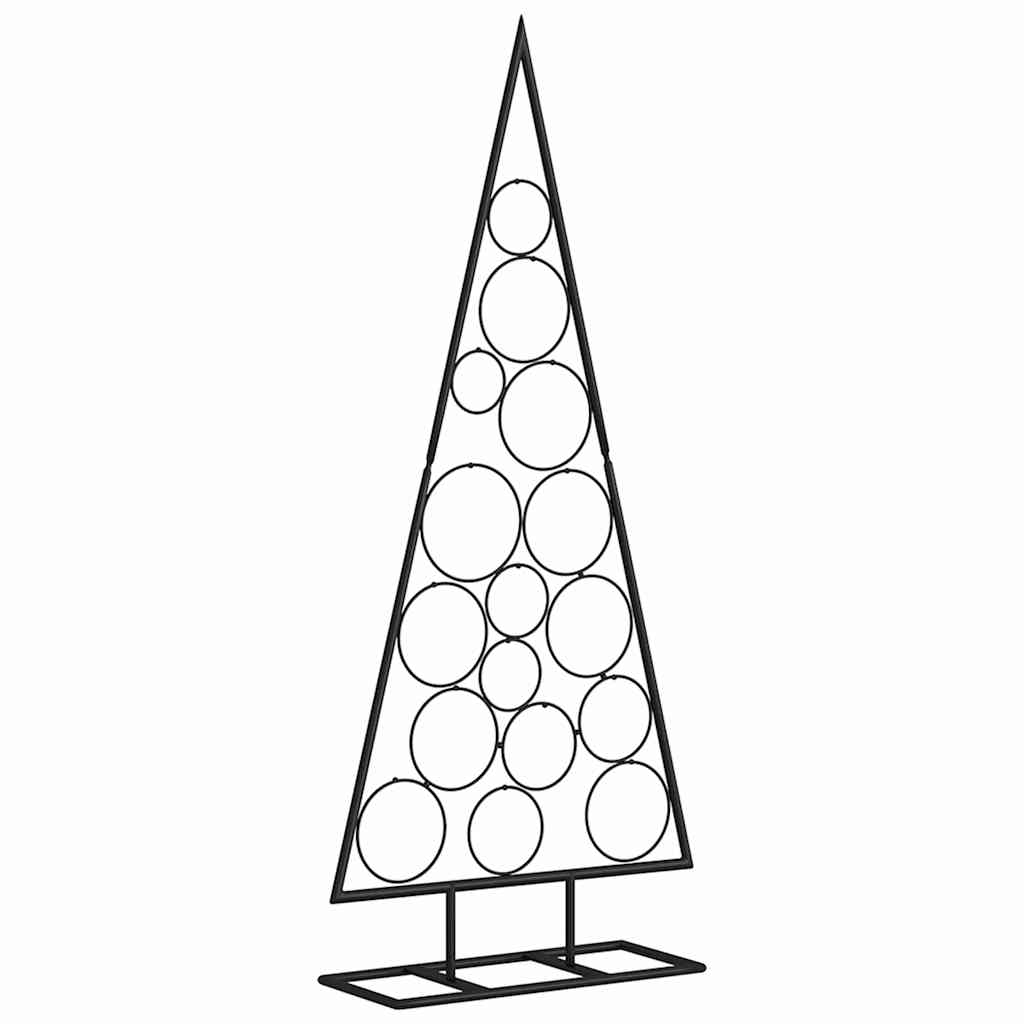 vidaXL Metal Christmas Tree for Decoration Black 125 cm 4
