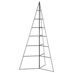 vidaXL Metal Christmas Tree for Decoration Black 140 cm 2
