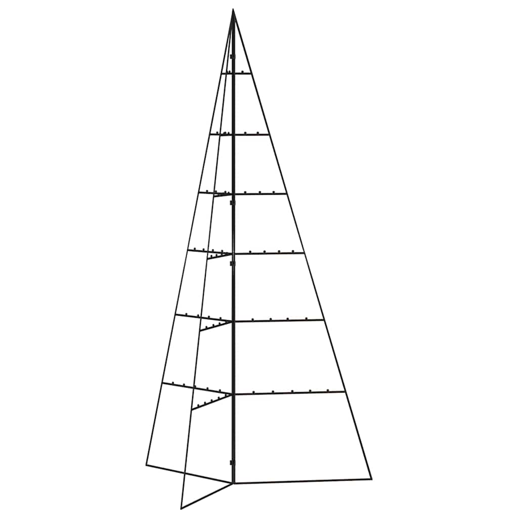 vidaXL Metal Christmas Tree for Decoration Black 140 cm 3