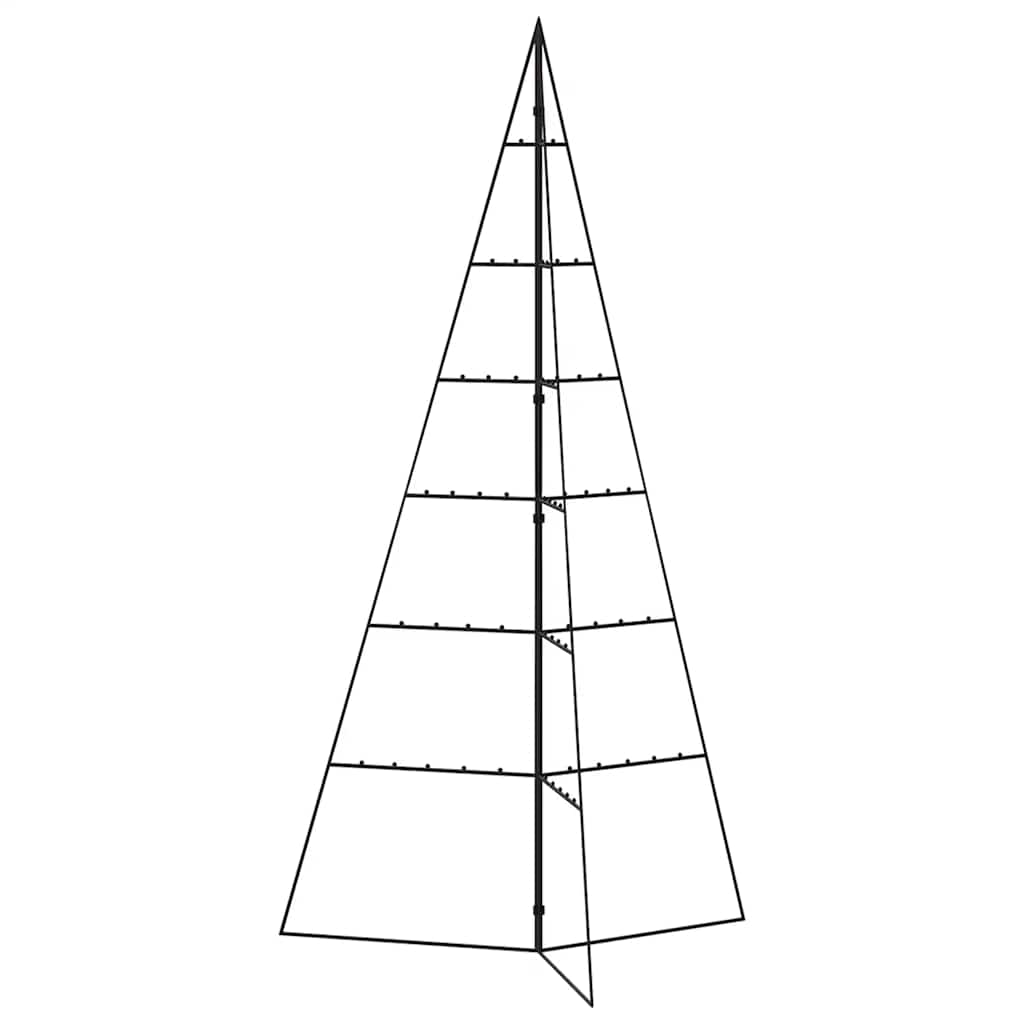 vidaXL Metal Christmas Tree for Decoration Black 140 cm 4