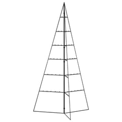 vidaXL Metal Christmas Tree for Decoration Black 140 cm 4