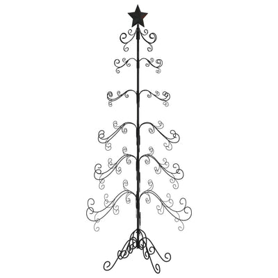 Metal Christmas Tree for Decoration Black 180 cm