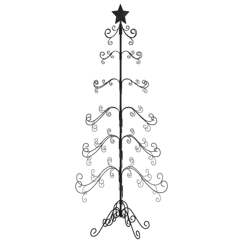 Metal Christmas Tree for Decoration Black 180 cm