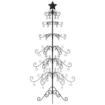 Metal Christmas Tree for Decoration Black 180 cm