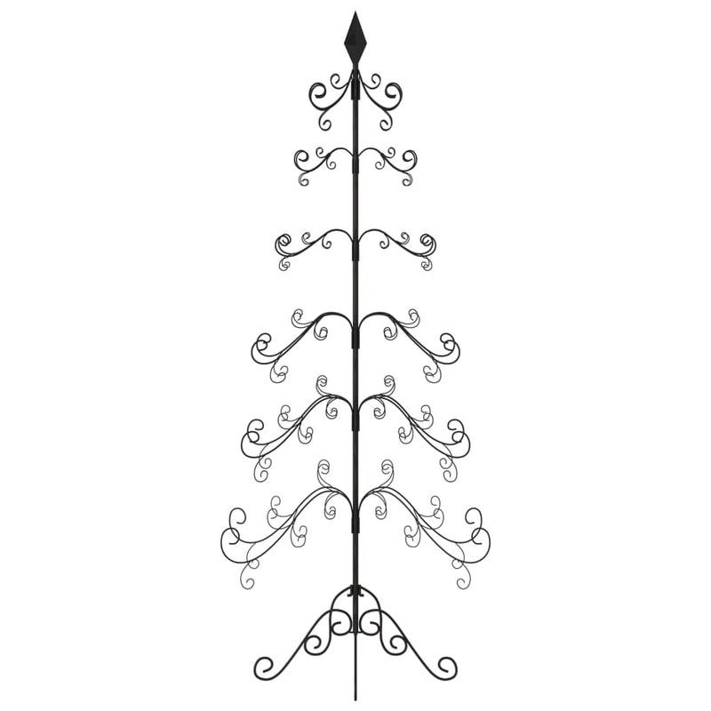 Metal Christmas Tree for Decoration Black 180 cm