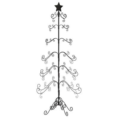 Metal Christmas Tree for Decoration Black 180 cm