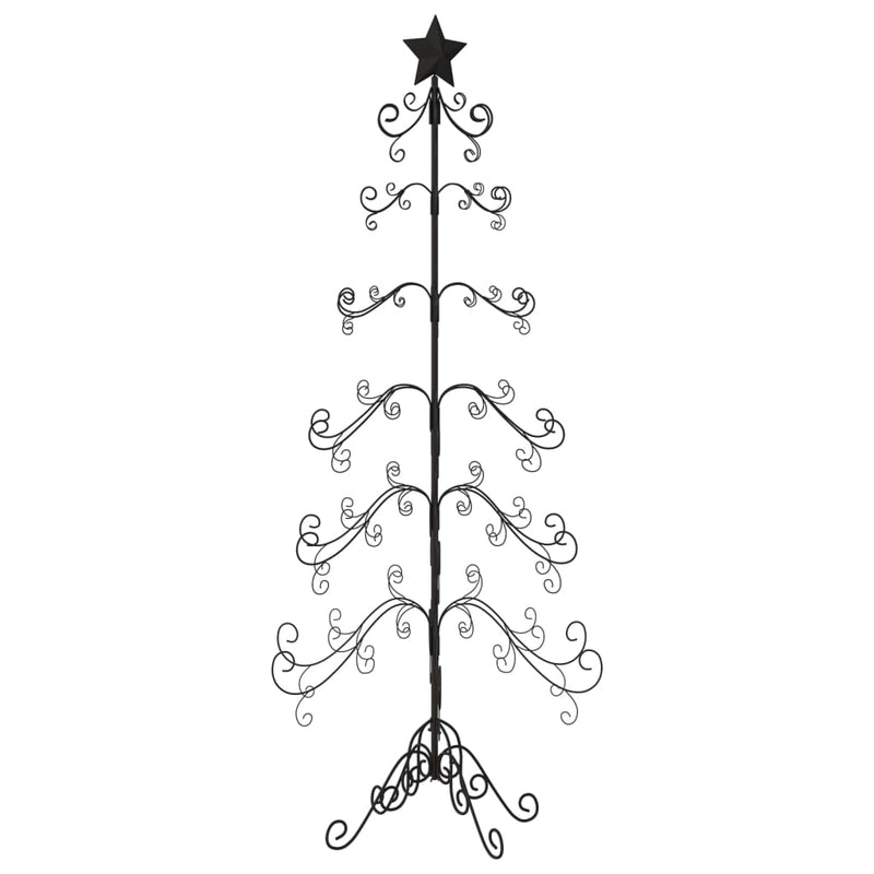 Metal Christmas Tree for Decoration Black 180 cm