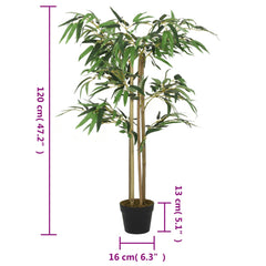 vidaXL Artificial Bamboo Tree 760 Leaves 120 cm Green 4