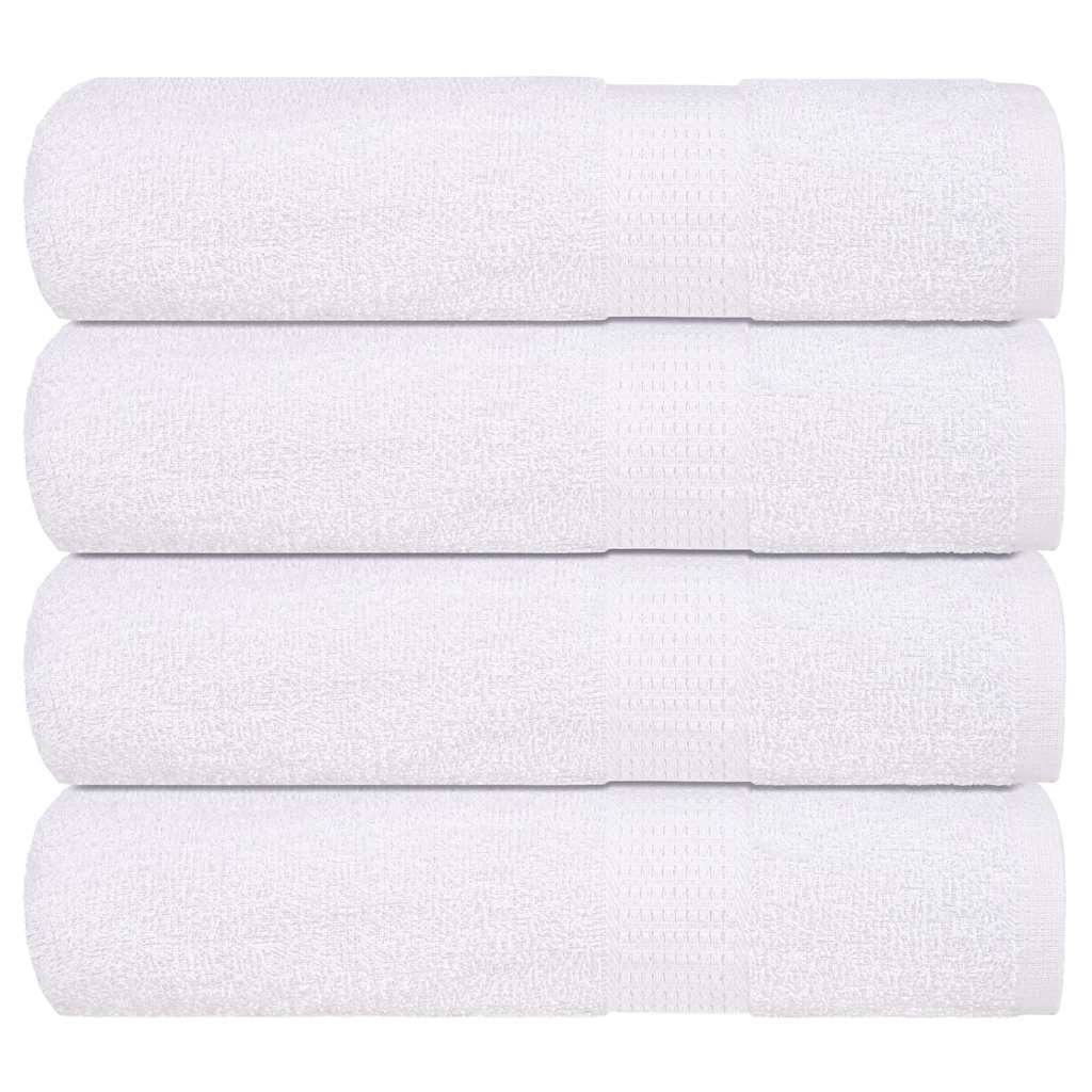 vidaXL Shower Towels "FROGN" 4 pcs White 70x140 cm 360 gsm 1