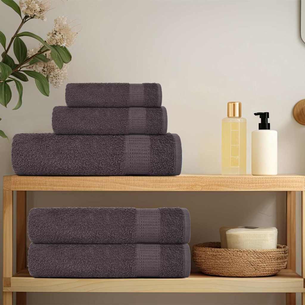 vidaXL Sauna Towels "FROGN" 2 pcs Anthracite 80x200 cm 360 gsm 3