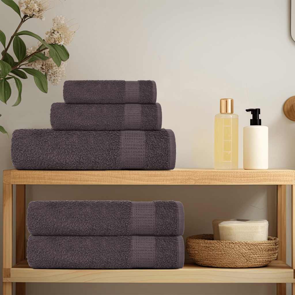 vidaXL Towels "FROGN" 4 pcs Anthracite 100x200 cm 360 gsm 3